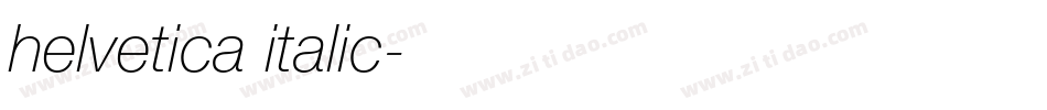 helvetica italic字体转换